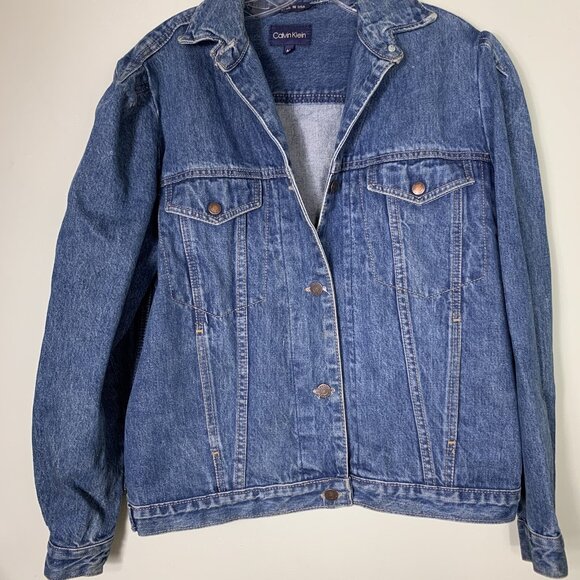 Calvin Klein Denim Jean Jacket Size MedIum 1980s 1990s - Picture 8 of 12